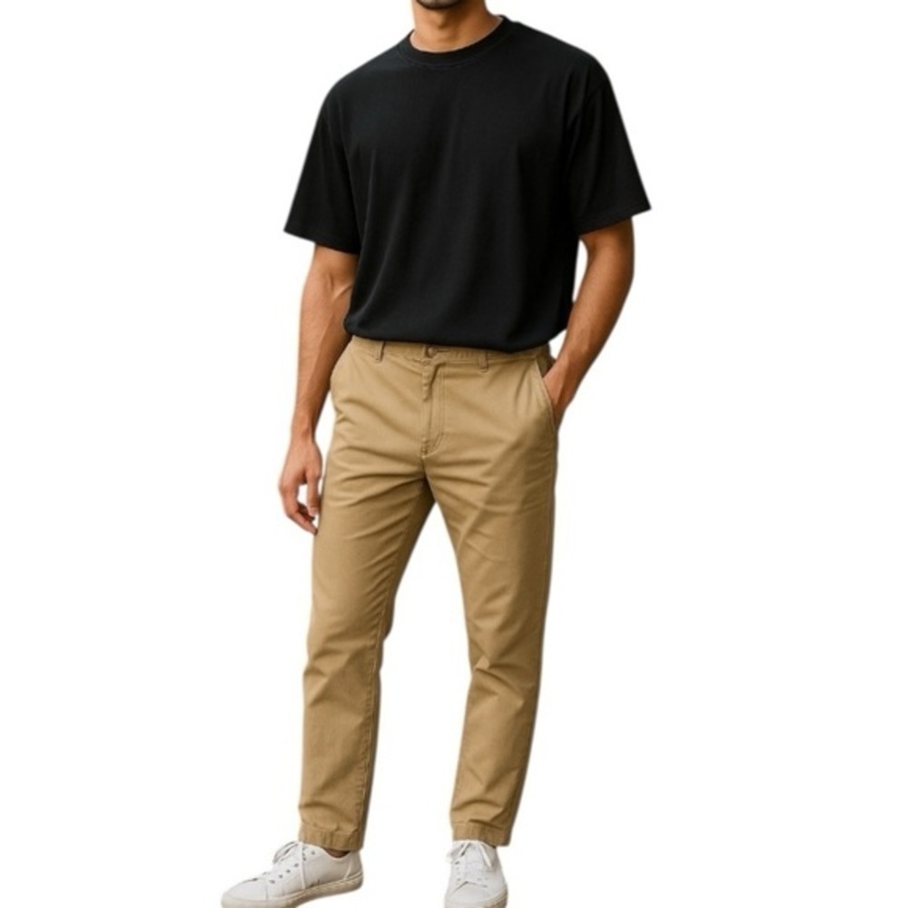 J.Crew Men's 484 Slim-fit pant in Broken-in chino dark khaki size 44 NWT